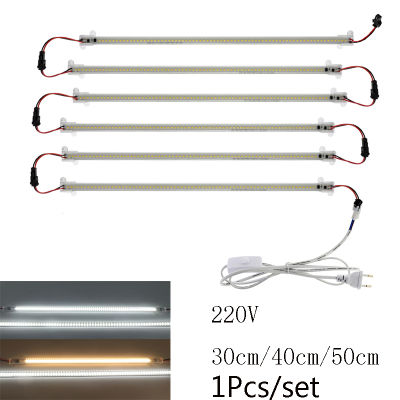 220V Led Rigid Strips EU Plug 304050CM 72LEDs Kitchen Under Cabinets Fluorescent Floodlight Tube Lamp Super Bright Bar Light