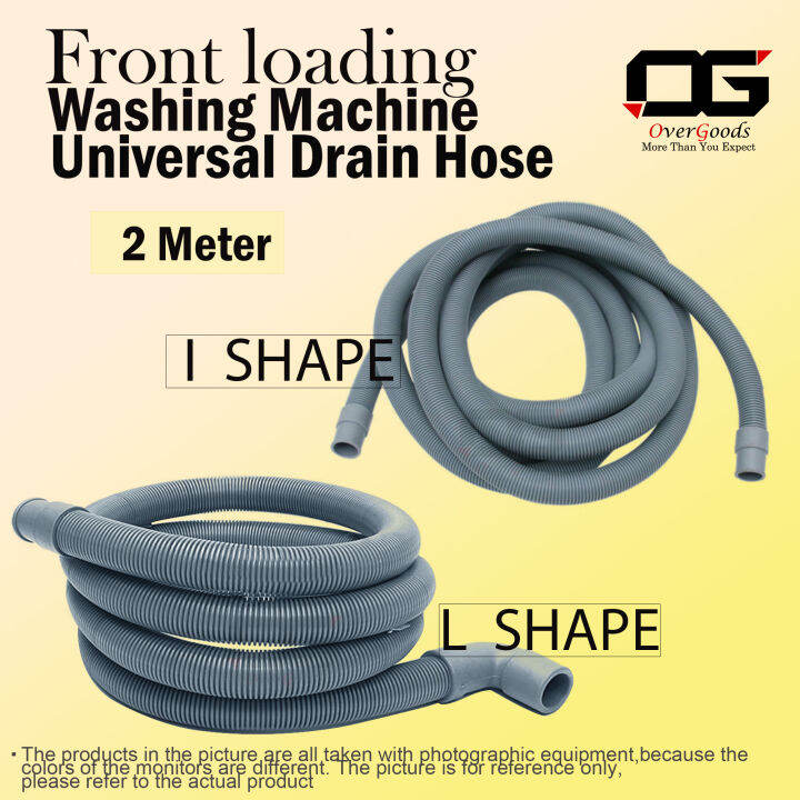 Universal L Shape Front Loading Washing Machine Outlet Drain Hose Pipe Multi Purpose Paip 5676