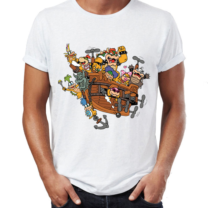 fashion-men-short-sleeve-t-shirt-bowser-family-bowser-junior-awesome-gaming-t-shirt-tees-shirts-tops-anime-harajuku-streetwear