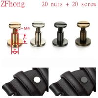 20 ชุด D5 (M4) slotted โลหะ Binding ชิคาโกสกรูเล็บ Studs Rivets สำหรับอัลบั้มภาพปฏิทินเมนูหนัง Craft เข็มขัดกระเป๋าสตางค์ - Giers