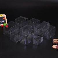 10Pcs Square pvc transparent box gift candy box home display living storage box