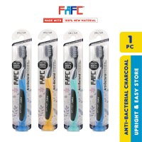 แปรงสีฟันสำหรับผู้ใหญ่รุ่น FAFC ขนแปรงชาร์โคลนุ่มพิเศษ (Ultra Soft Charcoal) ขนแปรงช่วยป้องกันแบคทีเรียจากญี่ปุ่น  พร้อมฐานตั้งแบบสูญญกาศ