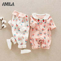 AMILA เสื้อผ้าเด็ก Romper เจ้าหญิงแรกเกิดผ้าฝ้ายบริสุทธิ์,Onesie เด็กสาว