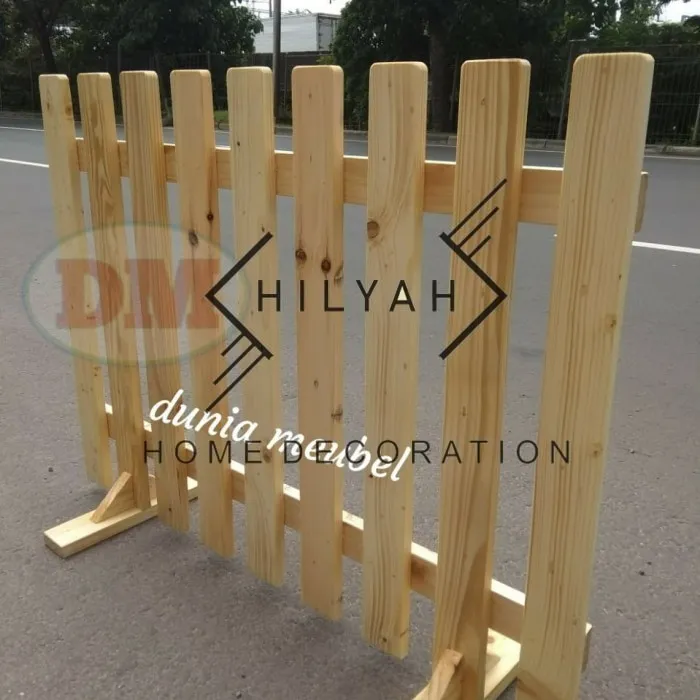 pagar kayu jati Belanda pembatas ruangan P100 T80 Lazada Indonesia