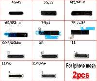 2ชิ้นสำหรับ Iphone 11 Pro Max 4 4 4S 5 5S 6 6S 7 8 8 8P X Plus ลำโพงหูหูฟังด้านในกันฝุ่นตะแกรงกาวปะเก็นยาง