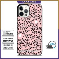 Marimekko เคสเคสโทรศัพท์มีลายดอกไม้สีดำสีชมพู Iphone 7 8 Plus 14 Plus 12 13 Mini 11 12 13 14 Pro Max X Xr Xs Max Huawei Mate 20 Mate 30 40 Pro P20 P30 P40 Pro Samsung S10 S20 S21 Plus เคสโทรศัพท์