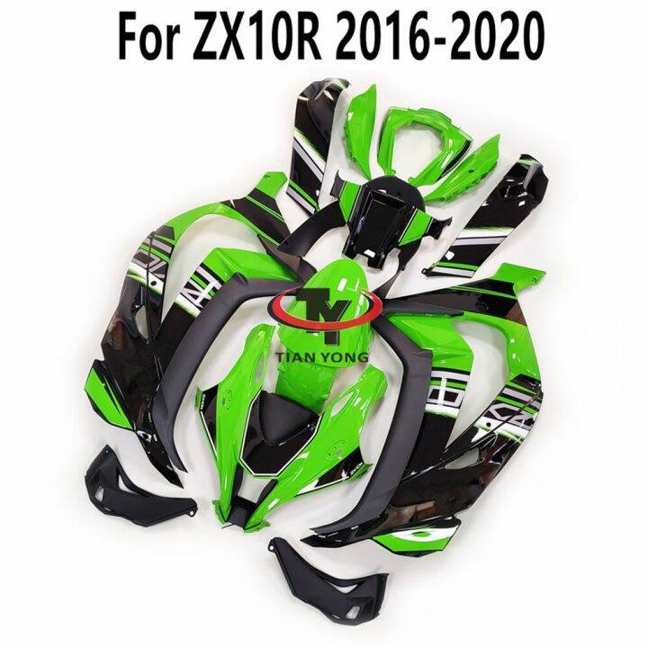 การฉีดตัวถังแบบเต็มชุดแฟริ่งสำหรับ-zx10r-zx-10r-คาวาซากิ2016-2017-2018-2019-2020-zx-ลายสีเงินสีเขียว10r