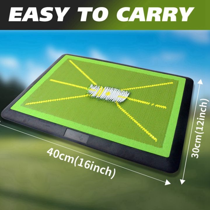 1-piece-club-path-feedback-golf-practice-mats-golf-impact-mat-golf-accessories-black-amp-green