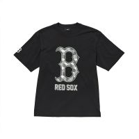 [S-5XL]MLB เสื้อยืด Unisex รุ่น 3ATSM0333 43BKS - สีดำ