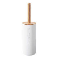 Bamboo Floor-standing Toilet Brush Set with Base Bathroom Toilet Cleaning Brush Holder WC Accessories