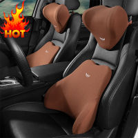 Curved Car Seat Headrest Car Neck Pillow Cushion Back Lumbar Support For Car Seat Breathable Memory Foam Car Seat Cushion Covers