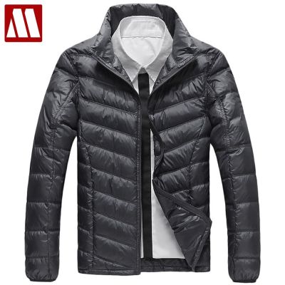 ZZOOI Casual Ultralight Mens Duck Down Jackets 2022 Autumn &amp; Winter Coat Men Lightweight Duck Down Jacket Men Overcoats With Carry Bag