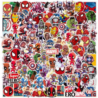 ✺◐☼ 10/30/50/100pcs Disney Marvel The Avengers Anime Stickers Decal Kids Toy Superhero Skateboard Bike Laptop Car Waterproof Sticker