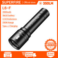 SUPERFIRE กล้องส่องทางไกลซูมไฟฉายแสงที่แข็งแกร่ง L6-F ครัวเรือนฉุกเฉินกลางแจ้งชาร์จแบบพกพาทนทานแสงที่แข็งแกร่งไฟฉาย