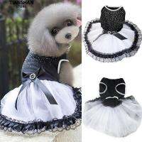 COD Glitter Bow Lace Dog เจ้าหญิง Tutu Dress กระโปรงฟองเสื้อผ้าเครื่องแต่งกายสัตว์เลี้ยง