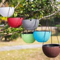 1Pcs Hanging Plant Pot Resin Flower Basket Flowers Holder Gondola Home Decoration Countyard Garden Outdoor Suppies