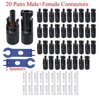 ☢☞ 10/20 Pairs of Male / Female Solar Panel Cable Connectors Waterproof Seal Ring Connector Y /T Branch Parallel for Solar system