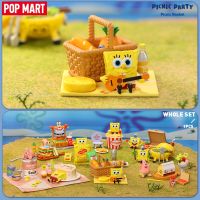 POP MART SpongeBob Picnic Party Series Prop Blind Box 1PC/9PCS Action Figure Cute Birthday Gift Kid Toy Mystery Box