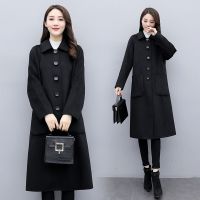 [COD] Double-sided cashmere coat women 2021 new mid-length loose over-the-knee doll collar autumn and winter woolen