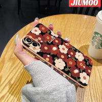 JIUMOO เคสสำหรับโทรศัพท์ Nothing 1 Phone1เคสแฟชั่นลายดอกไม้นำโชคใหม่กรอบพื้นผิวสี่เหลี่ยมเคสนิ่มซิลิกาเจลกันกระแทกเคสมือถือรวมทุกฝาครอบป้องกันเลนส์กล้องถ่ายรูป