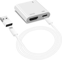 ตัวแปลงหัวแปลงเอวีดิจิทัล Lightning เป็น HDMI สำหรับทีวี1080P HD สำหรับ Ipad ไปยังทีวีหน้าจอเดียวกันสำหรับ Lightning