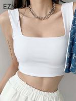 EZN Street Style Camisoles for Women Square Neck Solid Color Sports Fashion Tank Top