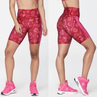 Zumba Happy High Waisted Biker Shorts (เลกกิ้งขาสั้นออกกำลังกายซุมบ้า)