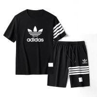 [M-3XL]Adidasชุดกีฬาผู้ชายชุดทูพีซชุดฝึกกีฬาผู้ชายชุดกีฬาแห้งเร็วคุณภาพสูง