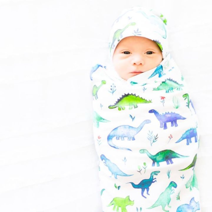 new-newborn-swaddle-blanket-baby-boy-girl-unisex-lovely-cocoon-sleeping-bag-cotton-wrap-headband-hat-2pcs