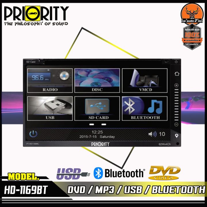 priority-dvd-1169ml-เครื่องเสียงรถยนต์-จอ-2din-มีบลูทูธ-วิทยุติดรถยนต์-ต่อกล้องถอยได้หน้าจอ-6-95นิ้ว-วิทยุ-dvd