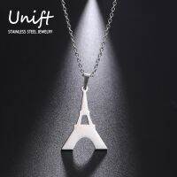 Unift the Eiffel Tower Necklaces For Women Men Big Ben Pendant London Paris Travel Souvenir Fashion Stainless Steel Jewelry Gift