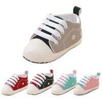 Fashion Casual Seam Canvas Soft Non-slip Canvas Newborn Baby Anti-skid Canvas Sneakers Shoes Prewalkers