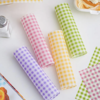 กระดาษห่ออาหาร Wax Paper 50 แผ่น ลายตาราง classic 4 สี Food wrapping paper กระดาษรองขนม กระดาษห่อเบอร์เกอร์ แซนวิช