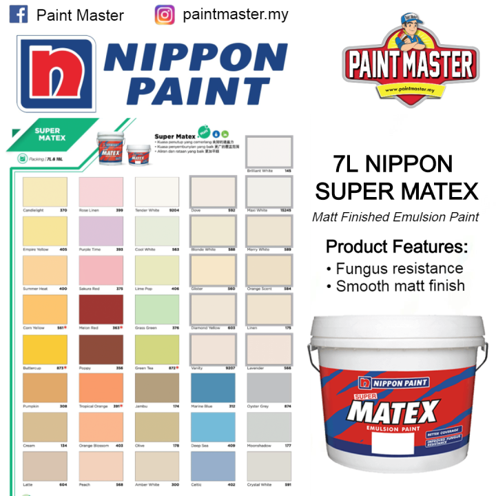 7L NIPPON SUPER MATEX ***Special Colour*** - Matt Finished Interior ...