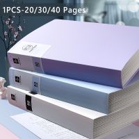 A4 Display Book 20/30/40 Pages Transparent Insert Folder Document Storage Bag Test Paper File Organizer School Office Stationery