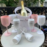 【CW】▫  MOET Wine Coupes Glass Cocktail Flutes Plating Cup Goblet Electroplated Plastic Cups Fashio