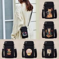 Universal Mobile Phone Bag for xiaomi/Huawei/HTC/LG Wallet Case Japan Cat Pattern Arm Shoulder Cover Running Sports Coin Purse