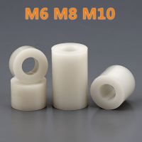 100 10Pcs M6M8 M10 Insulation ABS Isolation Column Plastic Cushion Through Column PC Board Elevate Gasket Ring Round Hole Column