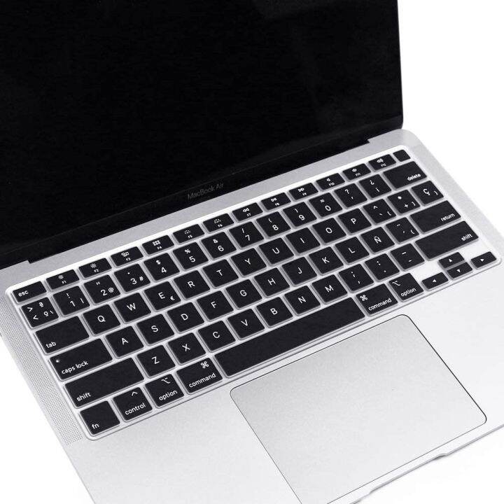 soft-spanish-skin-for-macbook-air-13-2020-a2179-air-13-m1-a2337-us-eu-spanish-silicon-keyboard-cover-laptop-skin