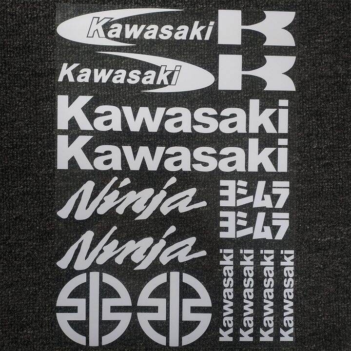 Reflective Kawasaki Stickers Motorcycle Decals Logo Accessories For