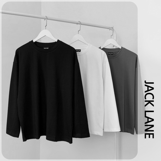 Áo longsleeves basic jl, jacklane, áo thun dài tay unisex jack lane - ảnh sản phẩm 1