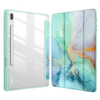 For Samsung Galaxy Tab S7 S8 Plus FE Case Transparent Back Tablet Cover For Samsung Tab S7 S8 Case With Pencil Holder