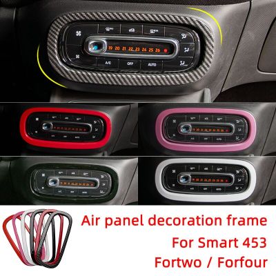 Air Panel Decoration Frame Car Stickers For Smart 453 Fortwo Forfour Brabus Interior Accessories Styling Trim Cover