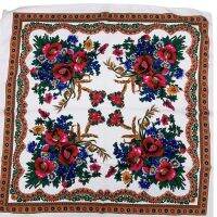 【CC】☜  Floral Printed babushka Scarf Russian Womens Bandana ukrainian Shawl Foulard Female Headband