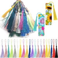 【LZ】 100Pcs 13cm Silky Tassels Bookmark Tassels Bulk Soft Craft Mini Tassels with Loops for Jewelry Making DIY Accessories 40 Colors