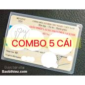 [KO NẮP] COMBO 5 túi đựng CĂN CƯỚC CÔNG DÂN, bằng lái dạng PET, thẻ căn cước, thẻ ATM và các loại thẻ kích thước tương đương 5B1811