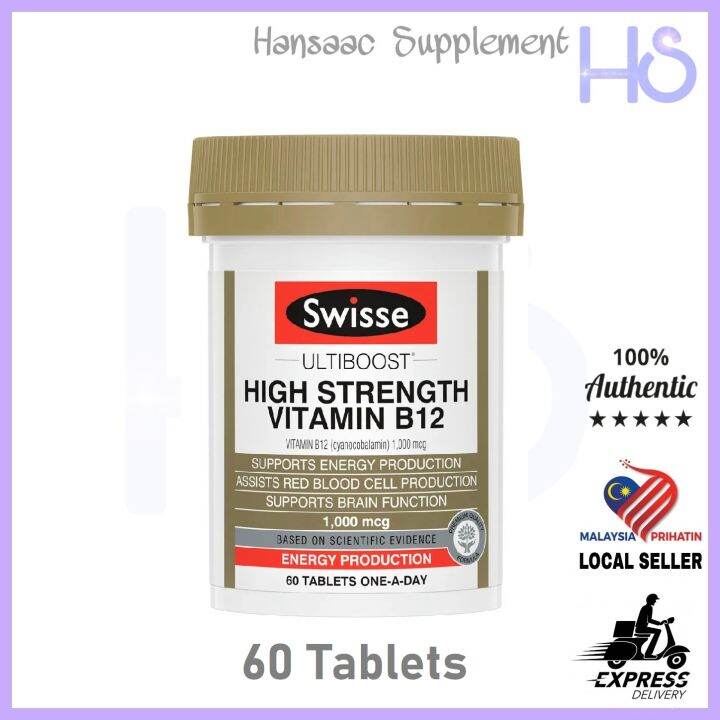 Swisse Ultiboost High Strength Vitamin B12; 60 Tablets; Vitamin B