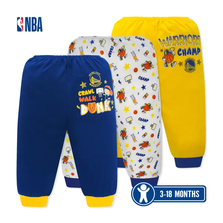 NBA Baby 3piece Pajama Pants (Crawl Walk Dunk Warriors) Lazada PH