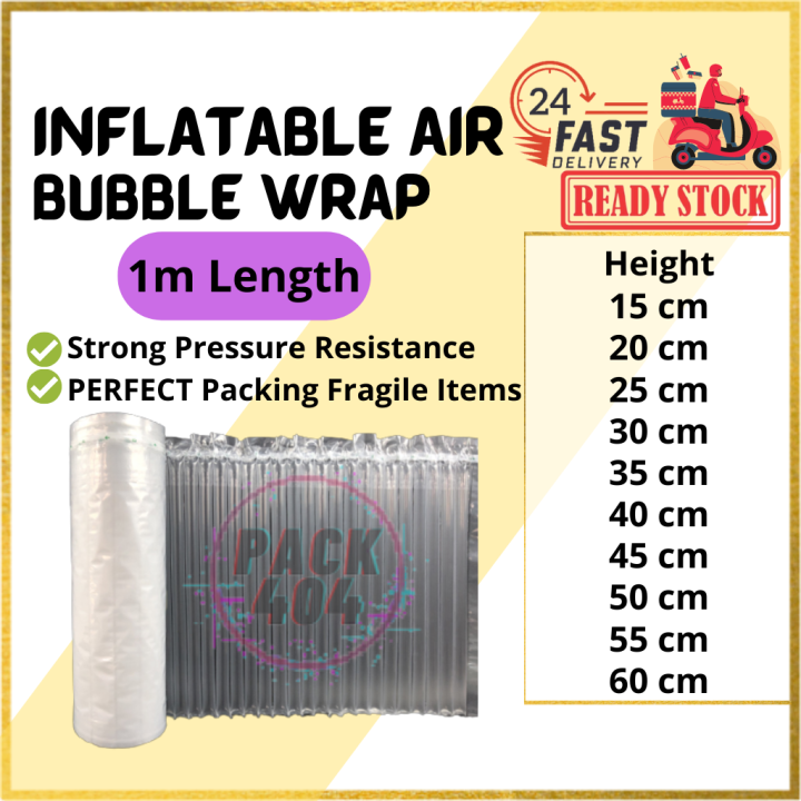 Pack 404 Inflatable Air Bubble Wrap Packaging Protective Bubble Tube 1m x 15 / 20 / 25 / 30 / 35