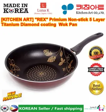 KOMAN] Nonstick Titanium Coating Square BBQ Frying Pan